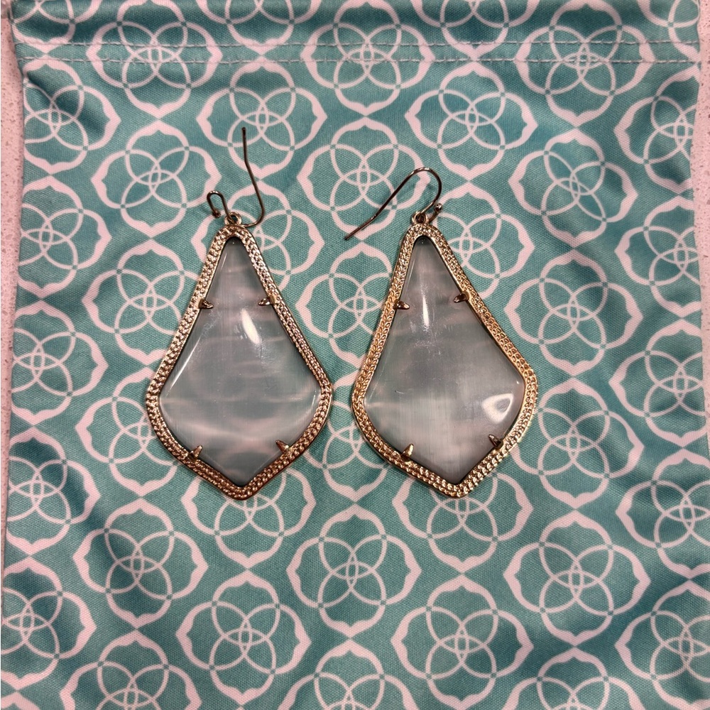 Elegant Gold Danielle and Gray Earrings